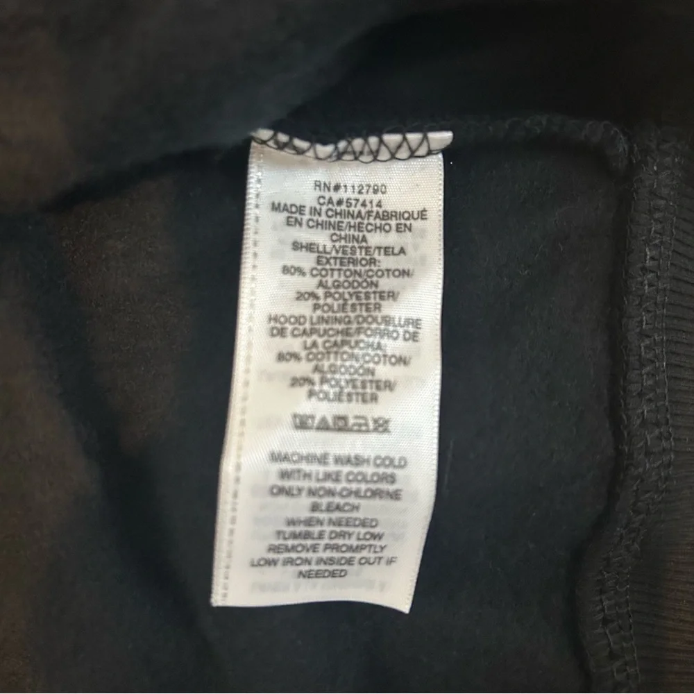Women’s True Religion Shruken Zip Up Hoodie Big T, Black, Medium - Picture 10 of 10